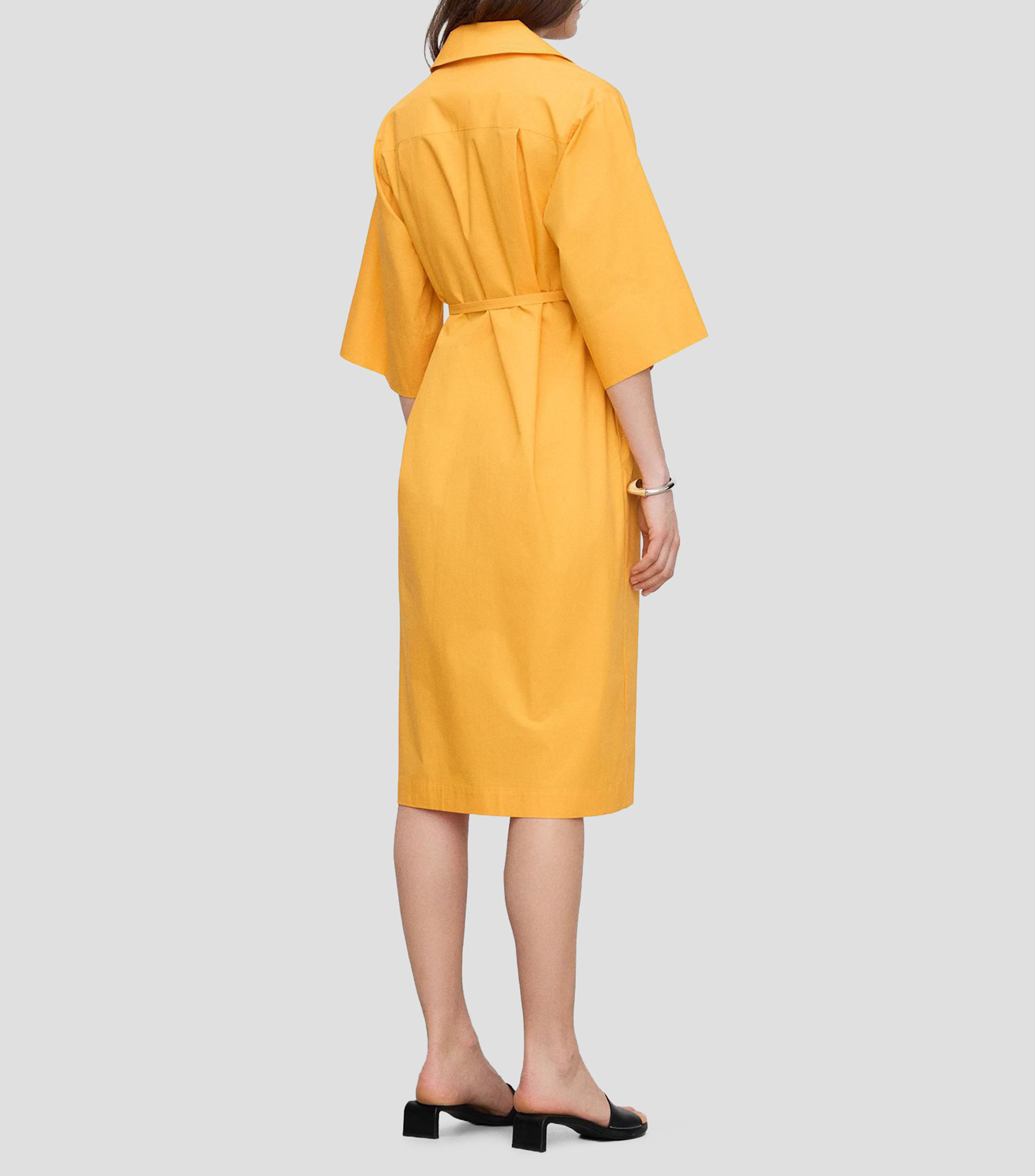 Vestido midi liso Mujer